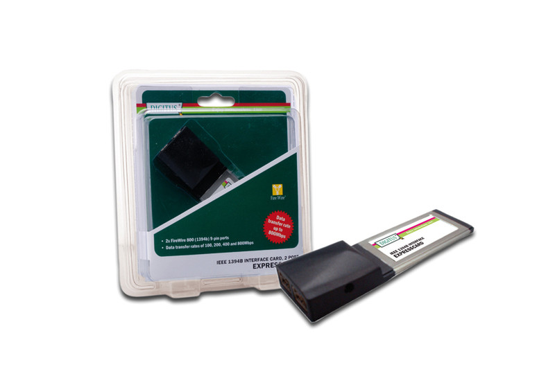 Digitus ExpressCard / FireWire 800 card интерфейсная карта/адаптер