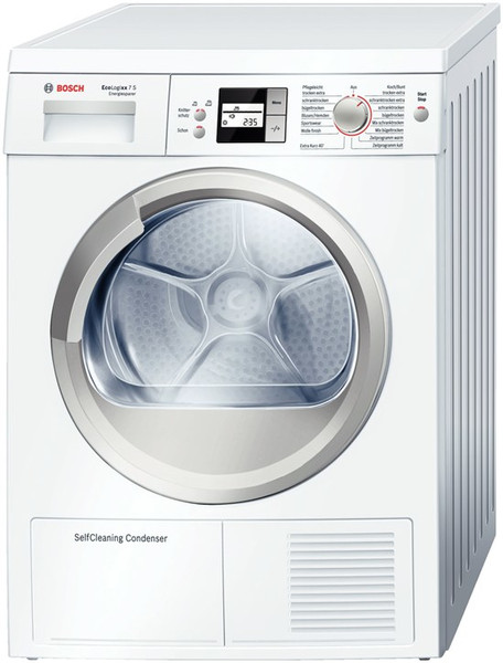 Bosch WTW865S2 freestanding Front-load 7kg A+ Silver,White tumble dryer