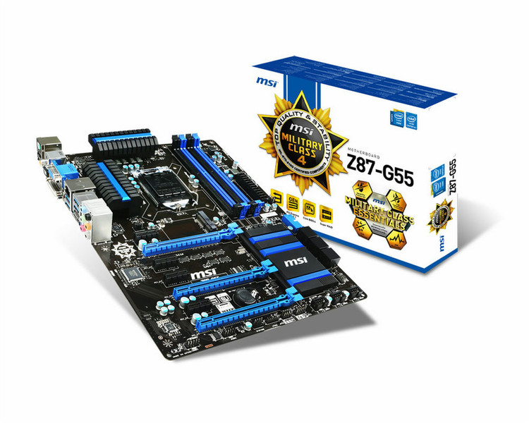 MSI Z87-G55 Intel Z87 Socket H3 (LGA 1150) ATX motherboard