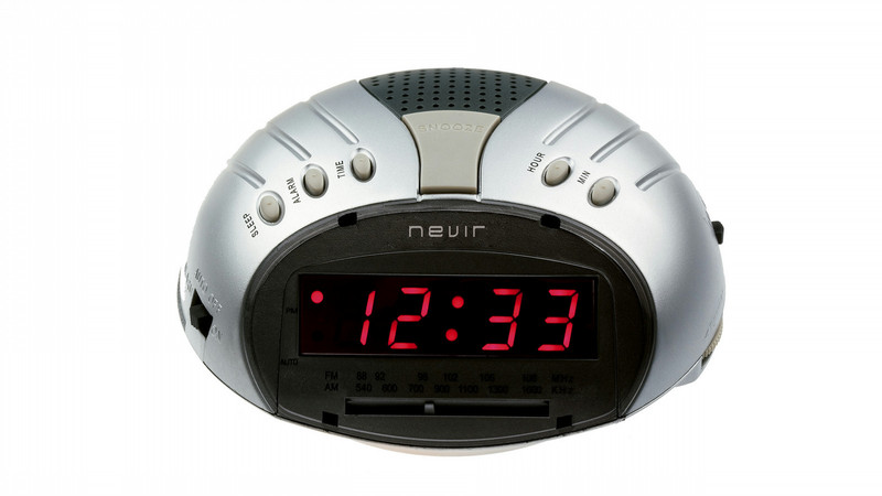 Nevir NVR-326 Часы Аналоговый Cеребряный радиоприемник