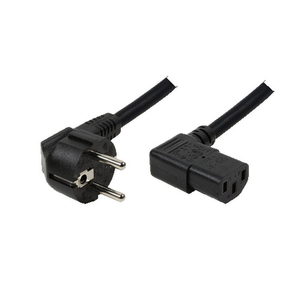 LogiLink Swiss-IEC - IEC-C13, 2m 2m C13 coupler Black power cable