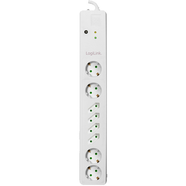 LogiLink LPS301 4AC outlet(s) 1.4m White power extension