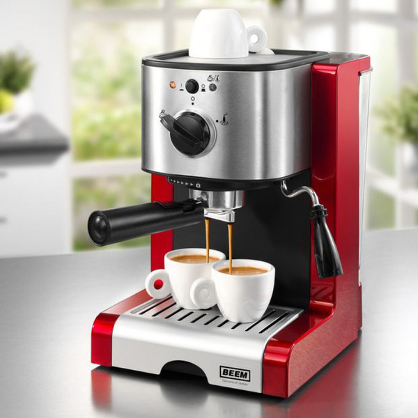 BEEM Perfect Crema Plus Espresso machine 1.5L 2cups Red