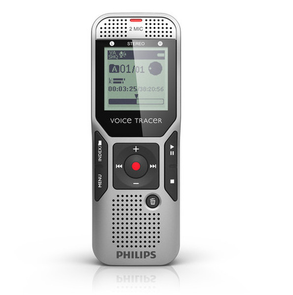 Philips DVT1400 Internal memory & flash card Black,Silver dictaphone