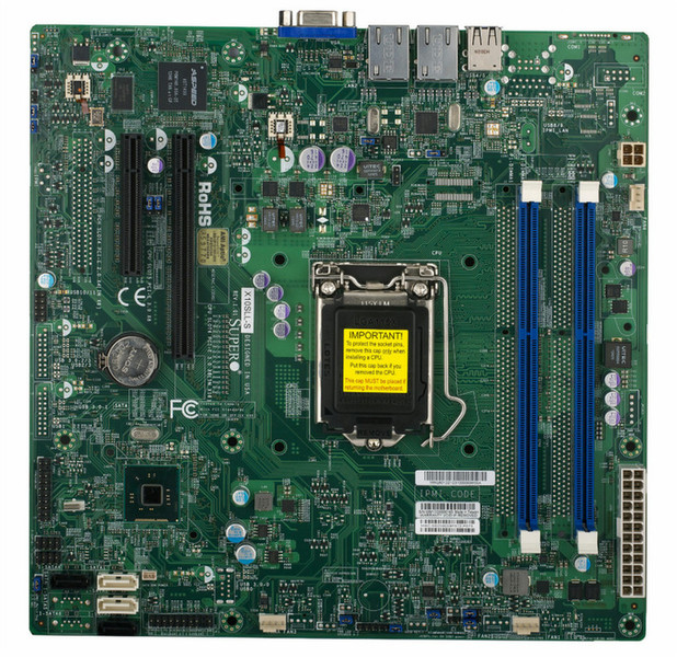 Supermicro X10SLL-SF Intel C222 Socket H3 (LGA 1150) Micro ATX server/workstation motherboard