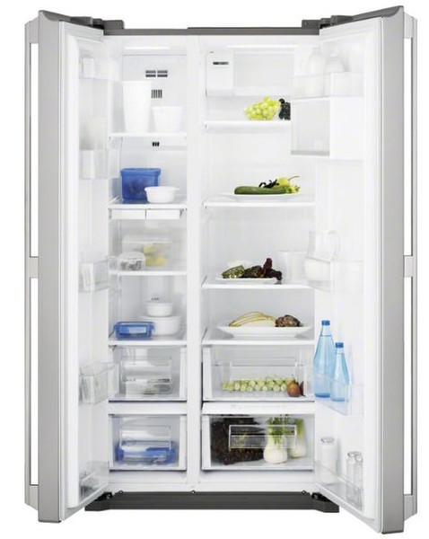 Electrolux EAL6240AOU freestanding 577L A+ Stainless steel side-by-side refrigerator