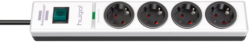 Brennenstuhl 1150610304 4AC outlet(s) 2m Black,White surge protector