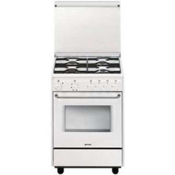 Smeg CB51SV1 Freestanding Gas hob A White cooker