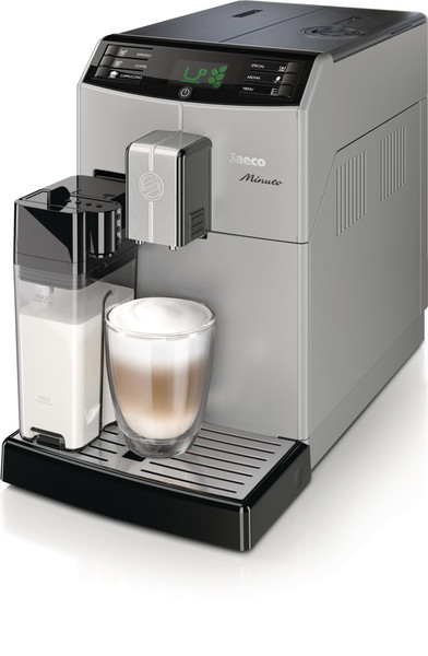 Saeco Minuto HD8763/11 Отдельностоящий Автоматическая Машина для эспрессо 1.8л 2чашек Cеребряный кофеварка