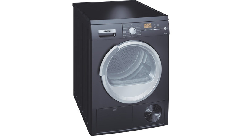 Siemens WT46S5B0 freestanding Front-load 8kg B Black tumble dryer