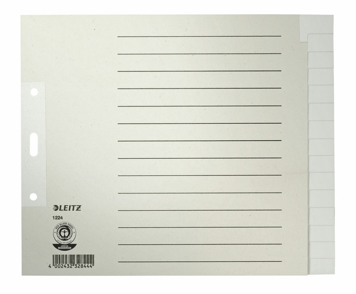 Leitz 12240085 Blank tab index Бумага Серый закладка-разделитель