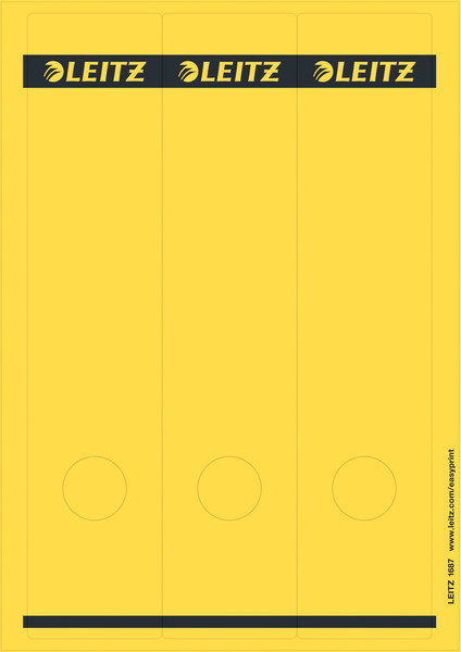 Leitz 16870015 Прямоугольник Желтый 75шт самоклеящийся ярлык