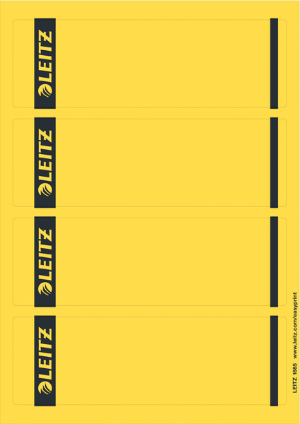 Leitz 16852015 Прямоугольник Желтый 100шт самоклеящийся ярлык