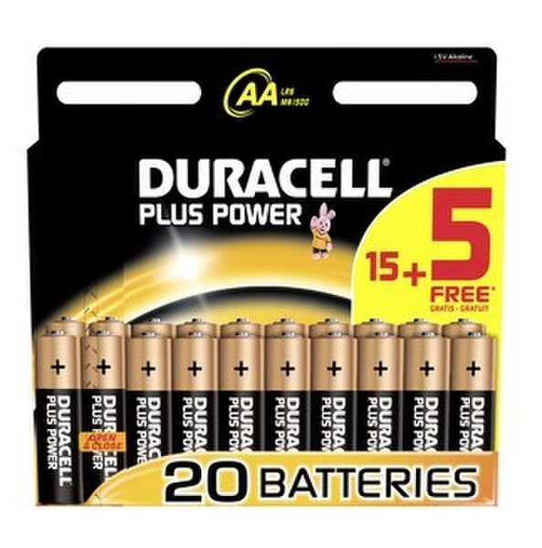 Duracell Power Plus, AA, 1.5 V Щелочной 1.5В