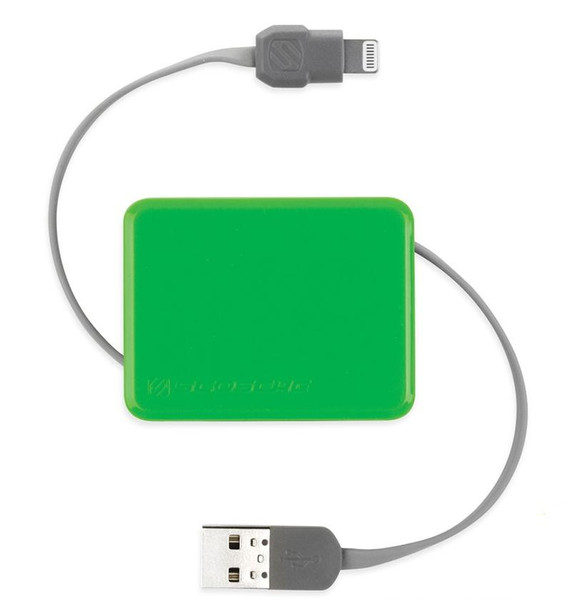 Scosche boltBOX 0.9м USB A Lightning Зеленый, Серый