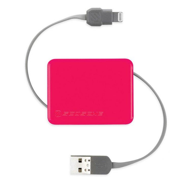 Scosche boltBOX 0.9м USB A Lightning Розовый, Серый