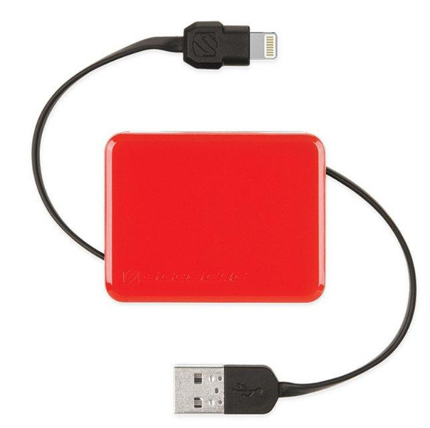 Scosche boltBOX 0.9m USB A Lightning Rot, Schwarz