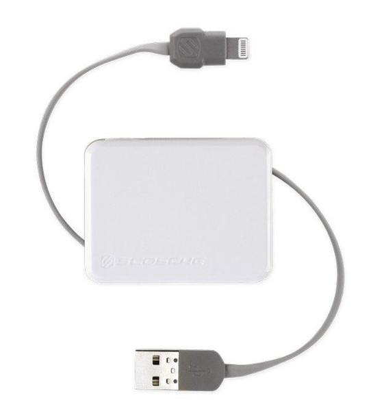 Scosche boltBOX 0.9m USB A Lightning White, Grey
