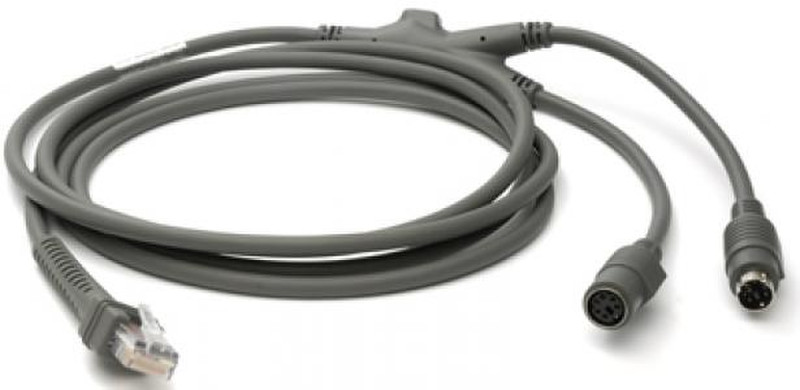 Zebra CBA-K61-S07PAR 2м Серый кабель PS/2
