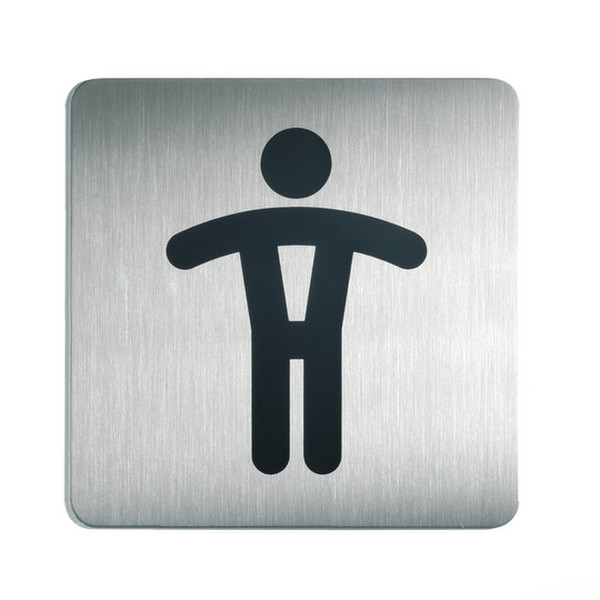 Durable PICTO Square - WC Mens Silver pictogram