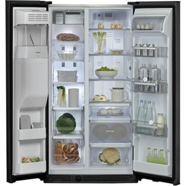 Bauknecht KSN 570 A+ GS Built-in 505L A+ Black side-by-side refrigerator