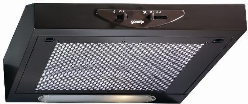 Gorenje DU511B Halbeingebaut (ausziehbar) 204m³/h Schwarz Dunstabzugshaube