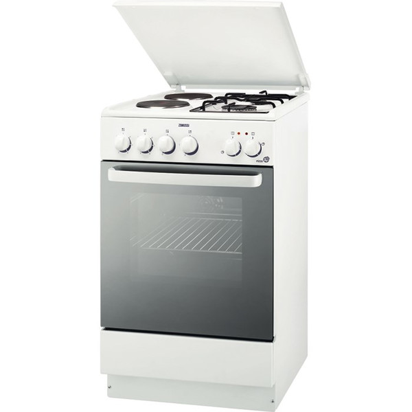 Zanussi ZCM560NW Freistehend Combi hob Weiß Küchenherd