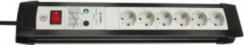 Brennenstuhl Premium-Line, 30.000A 6AC outlet(s) 3m Black,Grey surge protector