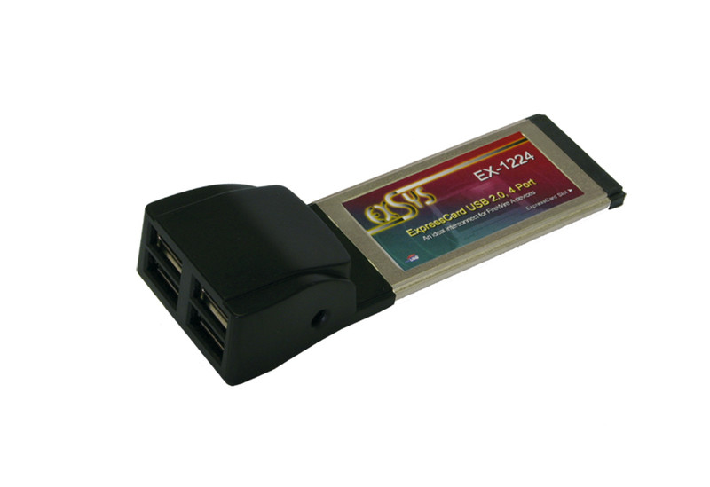 EXSYS ExpressCard USB 2.0 with 4 port Schnittstellenkarte/Adapter