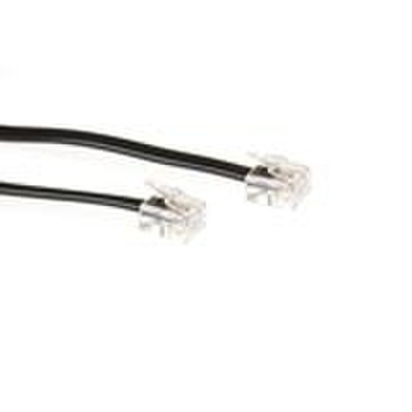 Advanced Cable Technology RJ11 - RJ11 cable, Black 5.0m 5m Schwarz Telefonkabel