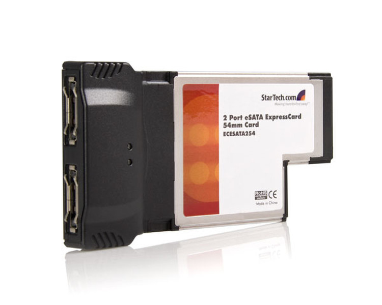 StarTech.com 2 Port ExpressCard eSATA Card Schnittstellenkarte/Adapter