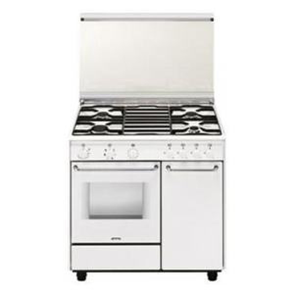 Smeg CB91SV Freestanding Gas hob A White cooker