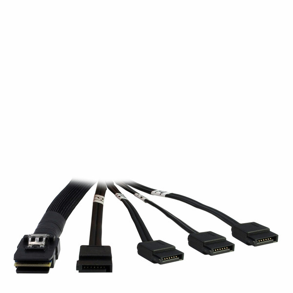 Inter-Tech 88885237 0.65m Black SATA cable