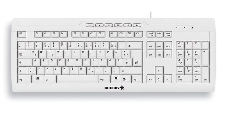 Cherry STREAM XT USB + PS/2 QWERTY Американский английский Серый клавиатура