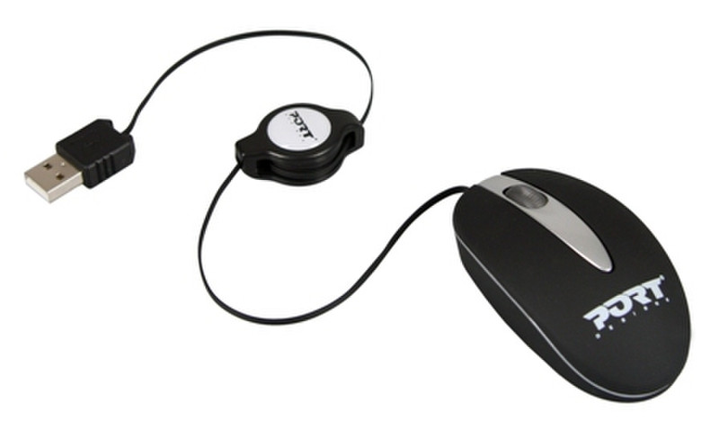 Port Designs Mini Mouse Zip USB Оптический компьютерная мышь