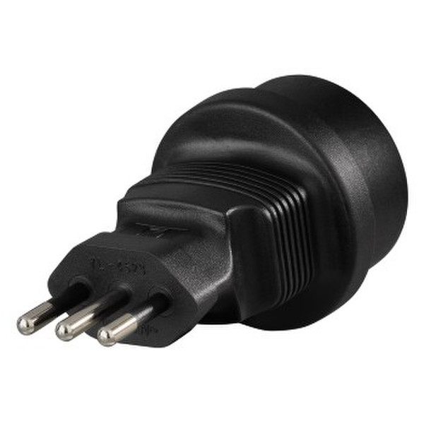 Hama 108883 Type L (IT) Type F (Schuko) Black power plug adapter
