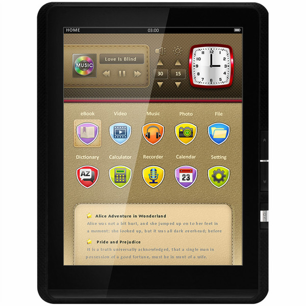 Prestigio PER3884B 8" Touchscreen 4GB Black e-book reader