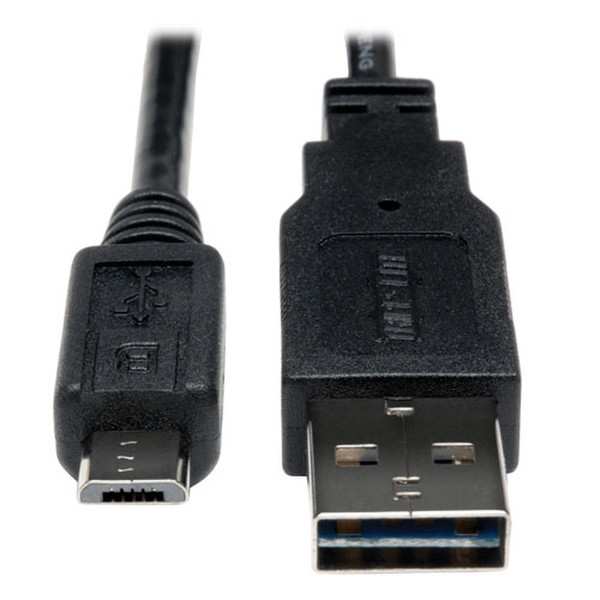 Tripp Lite USB, 2.0, A/Micro B, 3-ft 0.91m USB A Micro-USB B Schwarz USB Kabel