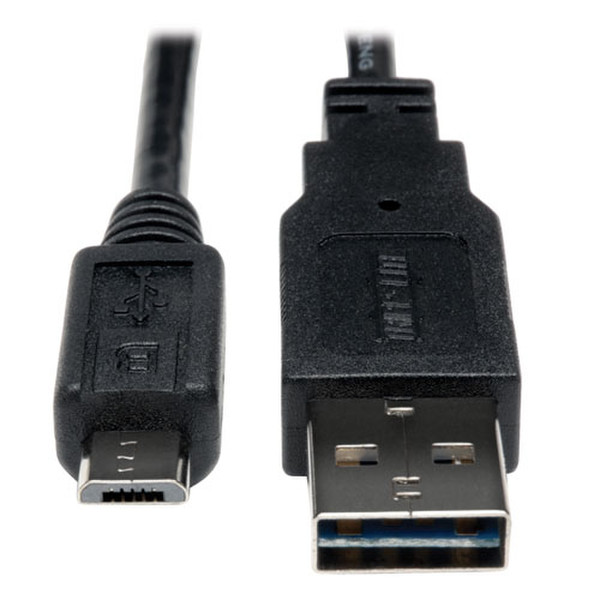 Tripp Lite Universal Reversible USB 2.0 Hi-Speed Cable (Reversible A to 5Pin Micro B M/M), 6-ft.