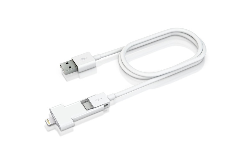 Innergie ADP-121A 0.79м USB A Lightning Белый кабель USB