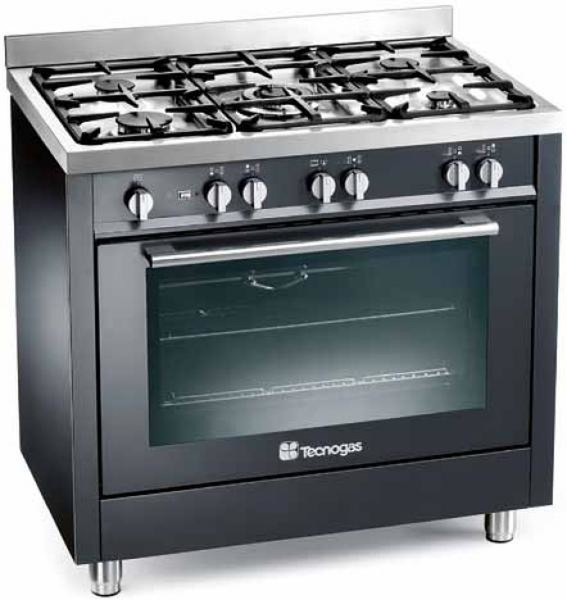 Tecnogas PL 998 BLACK Freestanding Gas hob Black cooker