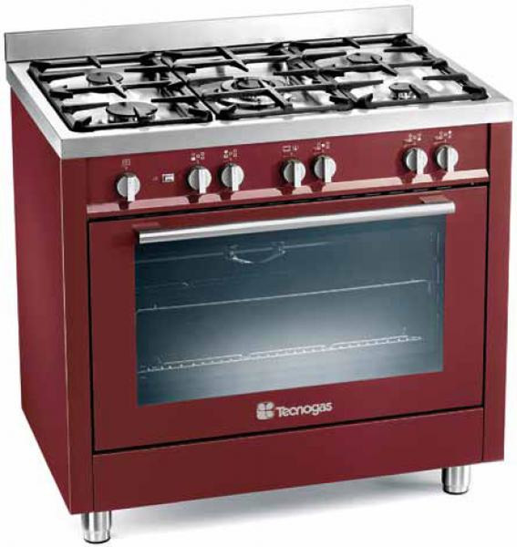 Tecnogas PL 998 YORK Freestanding Gas hob Bordeaux cooker