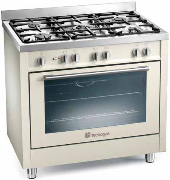 Tecnogas PL 998 CREAM Freestanding Gas hob Cream cooker