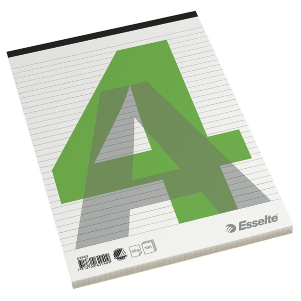 Esselte Stitched Pad A4 A4 100sheets Green,Grey,White