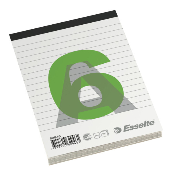 Esselte Stitched Pad A6 A6 100sheets Green,Grey,White