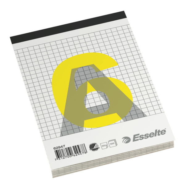 Esselte Stitched Pad A6 A6 100sheets Grey,White,Yellow