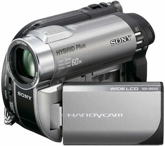 Sony DCR-DVD450E 0.8MP CCD Silver hand-held camcorder