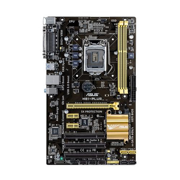 ASUS H81-PLUS Intel H81 Socket H3 (LGA 1150) ATX Motherboard
