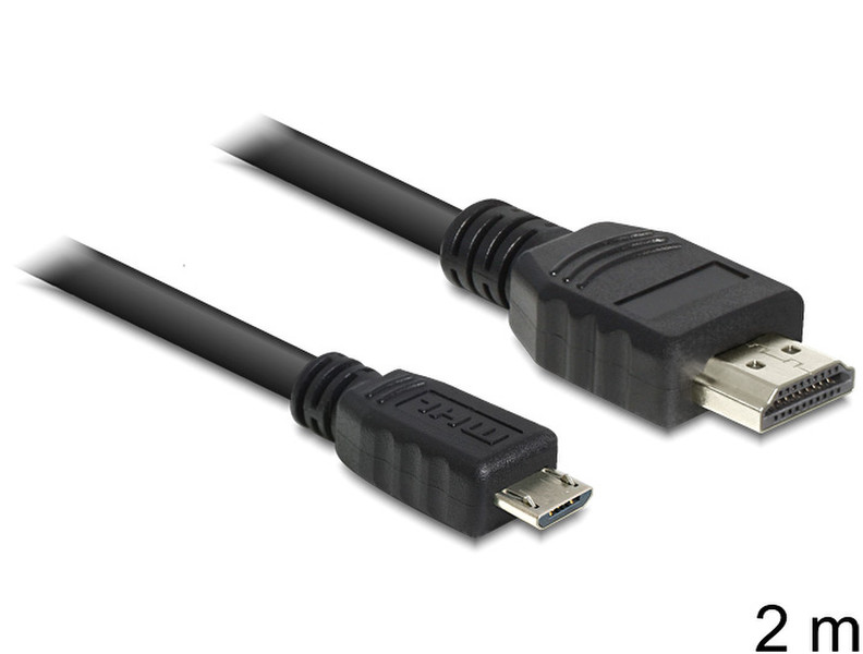 DeLOCK 83244 2m HDMI Black HDMI cable