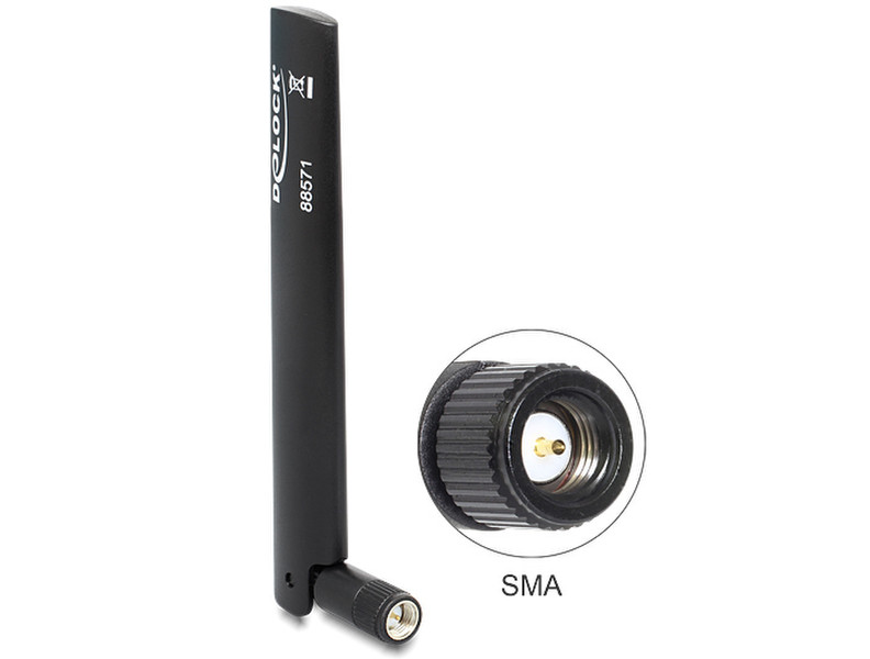 DeLOCK 88571 Omni-directional antenna RP-SMA 3dBi Netzwerk-Antenne